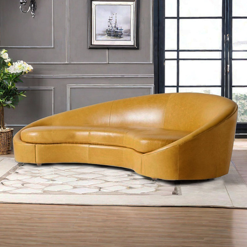 Méridiennes courbées Modern Living, Jaune profond, Orienté à droite