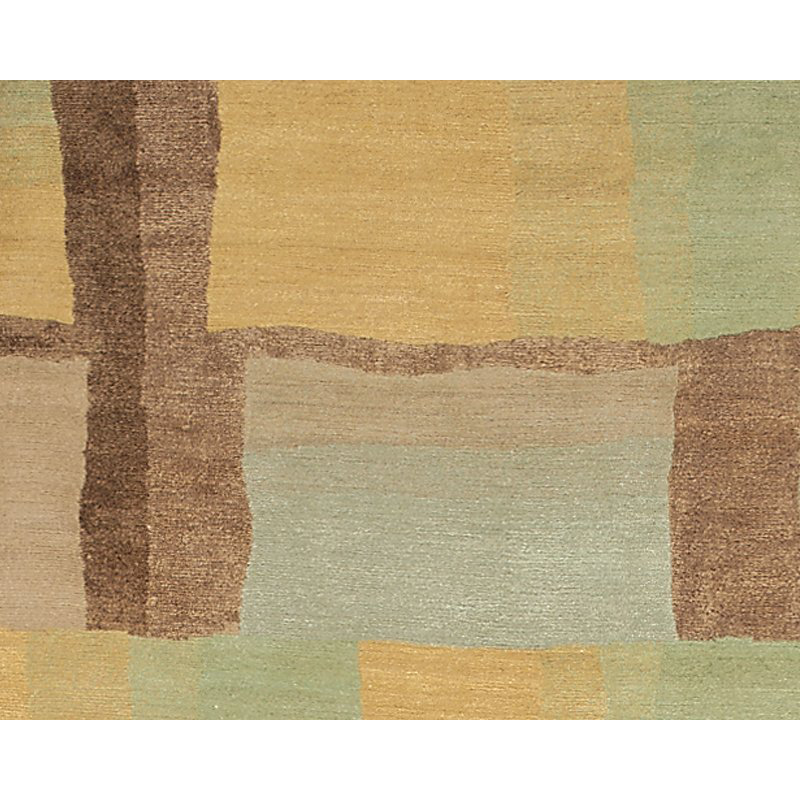 Eva H Geometric Area Rug in Beige/Green, Rectangle 9' x 12'