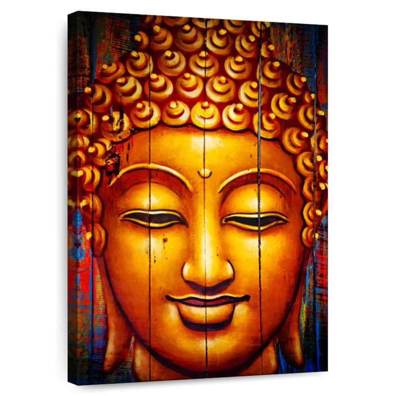 Smiling Buddha Face, 12" H x 8" W