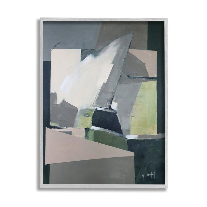 «Abstraction Antique Montel Modern Neutral Tones» par Fanou Montel - Peinture, Estampe numérique Farmhouse, H 20 po x l 16 po