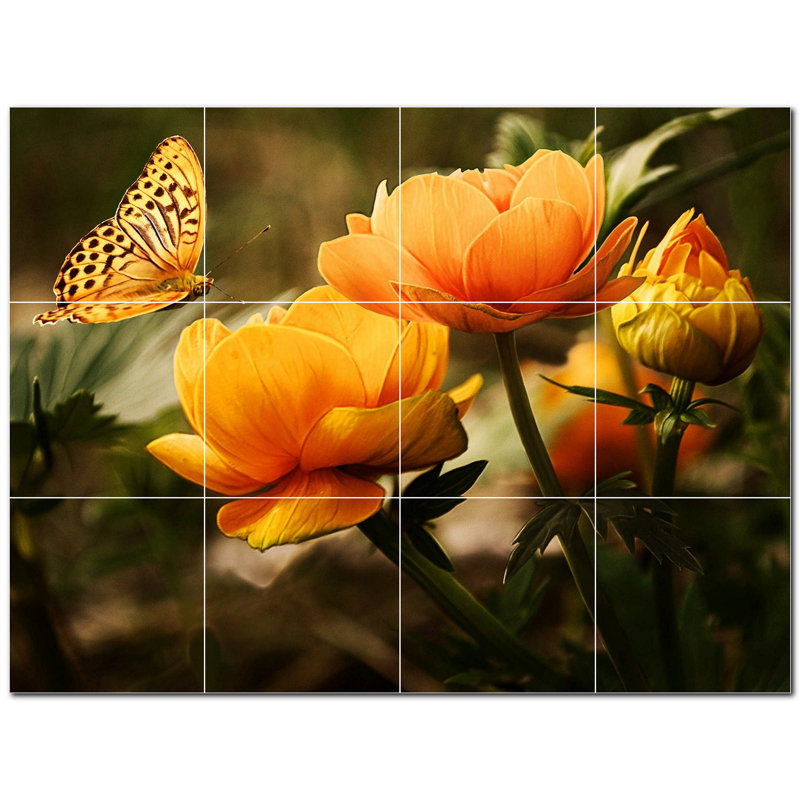 12'' x 12'' Satin Ceramic Decorative Mural