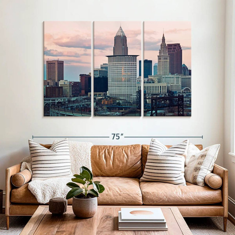 Downtown Cleveland Buildings, 42" H x 65" W