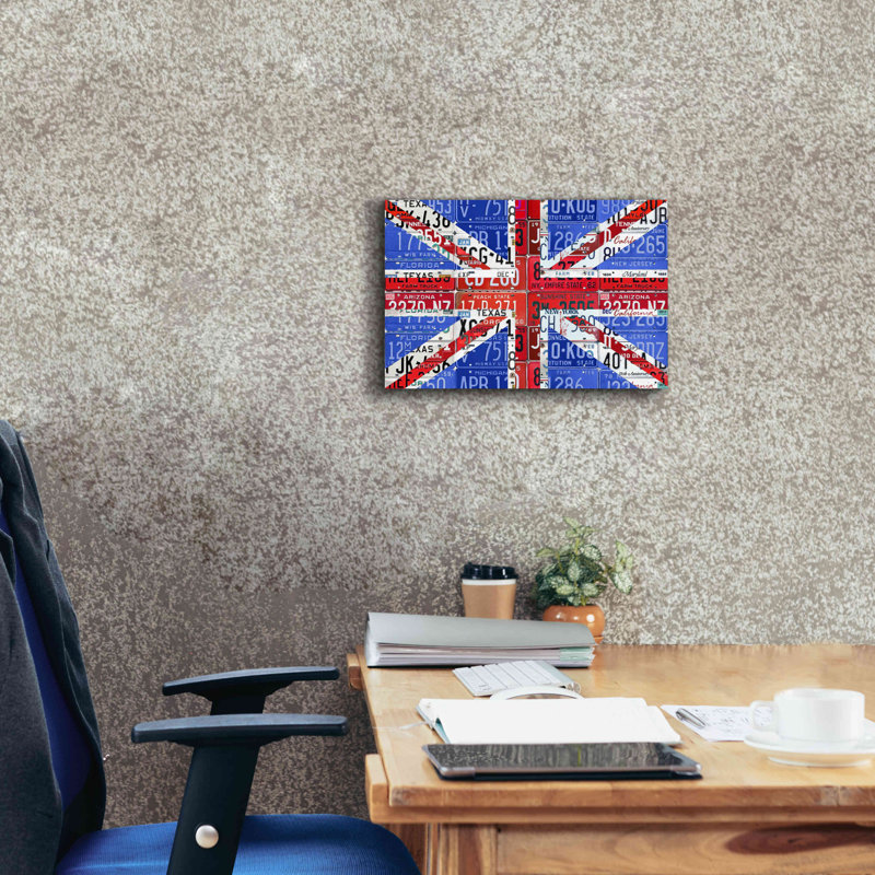 «UK Flag Licence Plate» par Design Turnpike, H 12 po x l 18 po x P 0,75 po
