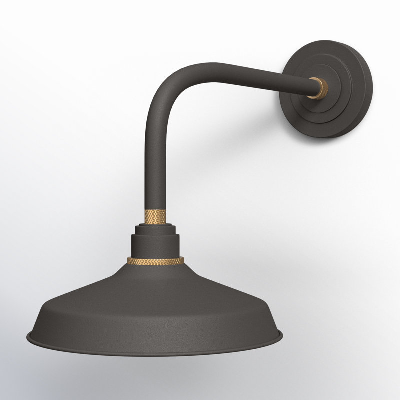 Foundry Wall Mount Outdoor Barn Light, Textured Black, 16" H x 12" W x 23.75" D