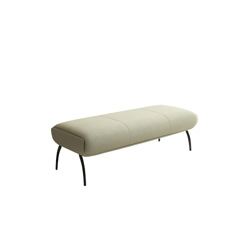 Banc rembourré Tabathe Sherpa, Vert fruit, H 17,71 po x l 47,24 po x P 17,71 po