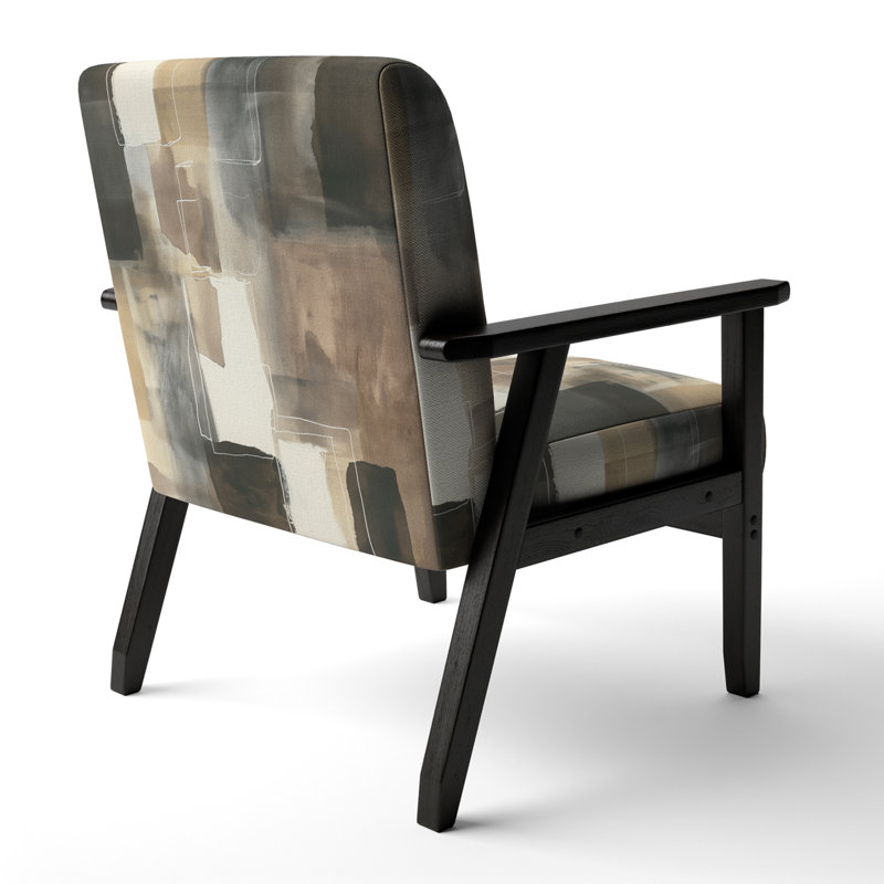 Fauteuil d'appoint rembourré Glam Dancing Shape I, Mélange de polyester orange / brun