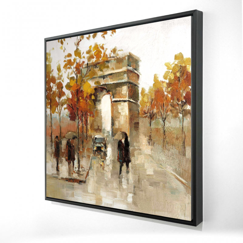 "Arc de triomphe en automne" sur toile, H 36 po x l 36 po