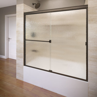 Classic 60'' - W x 57'' H Bypass Door Semi-Frameless Tub Door with