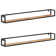 2 Piece Solid Acacia Wood With A Natural Finish, Iron With Black Powder-coated Finish Floating Shelf
