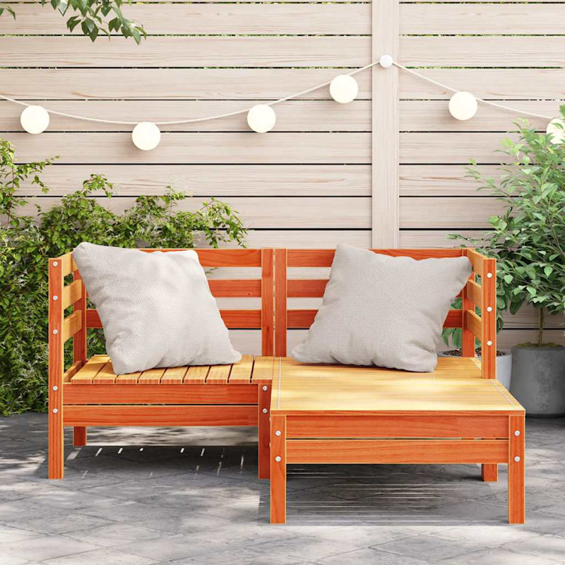 Tomohon 127cm Wide Rectangle Patio Sofa, Wax Brown