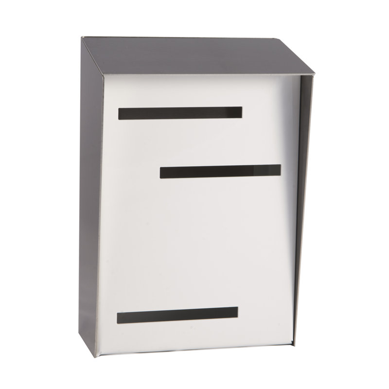 Boîte aux lettres murale, blanc, Inoxydable