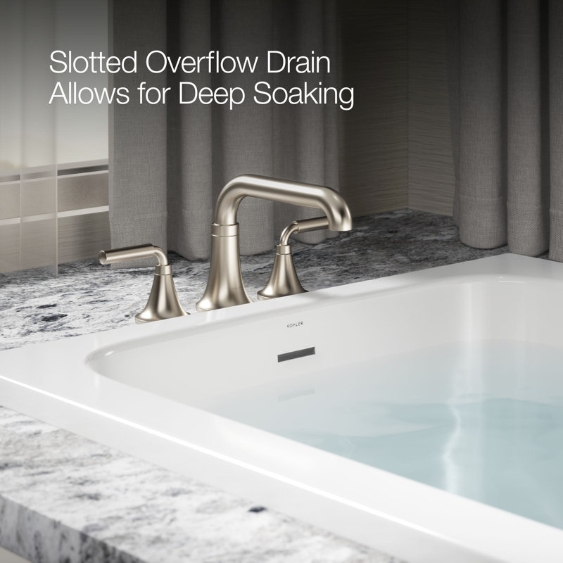 Avec 60 In. X 36 In. Drop-In Bath, White