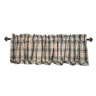 Kynna Cotton Checkered Ruffled Window Valance