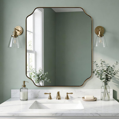Miroir de salle de bain Modern Cadre en acier inoxydable