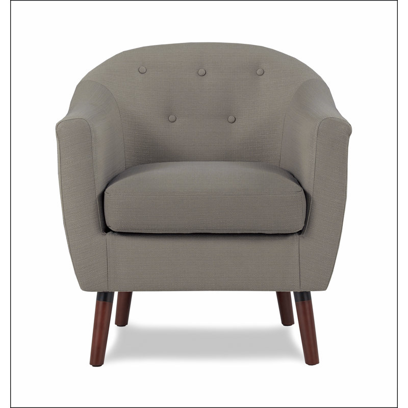 Fauteuil capitonné beige à 4 pieds Tadcaster, Beige