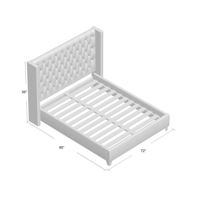 Lit plateforme tapissier Holmes, Grand