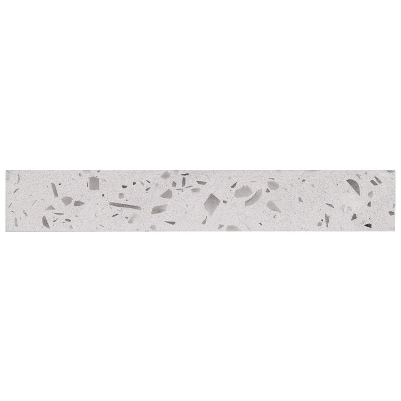 Fusion Brick 2.48" x 15.74" Natural Terrazzo Subway Wall Tile, Lunar Gray