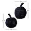 SET OF TWO PAINTED TWIG PUMPKINS - BLACK