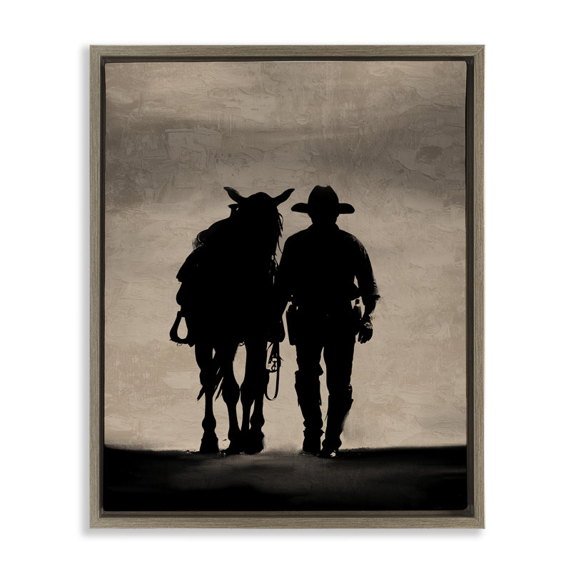«Best Friends» par Kim Allen, Cadre flottant orme Montalcino, H 21 po x l 17 po