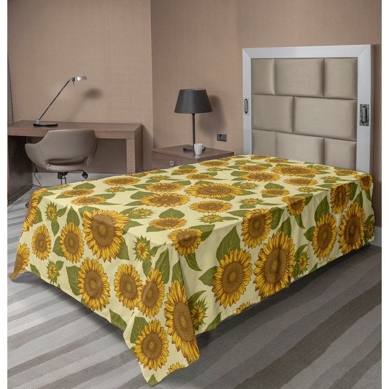 Drap plat Ambesonne Orient, Drap plat pour lit simple, Multicolore / géométrique 1