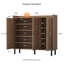 Armoire à chaussures à 5 niveaux avec 3 portes et 3 tablettes réglables pour le vestibule Abril-2005865946
