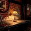 17.3"h Tiffany-style Stained Glass Table Lamp