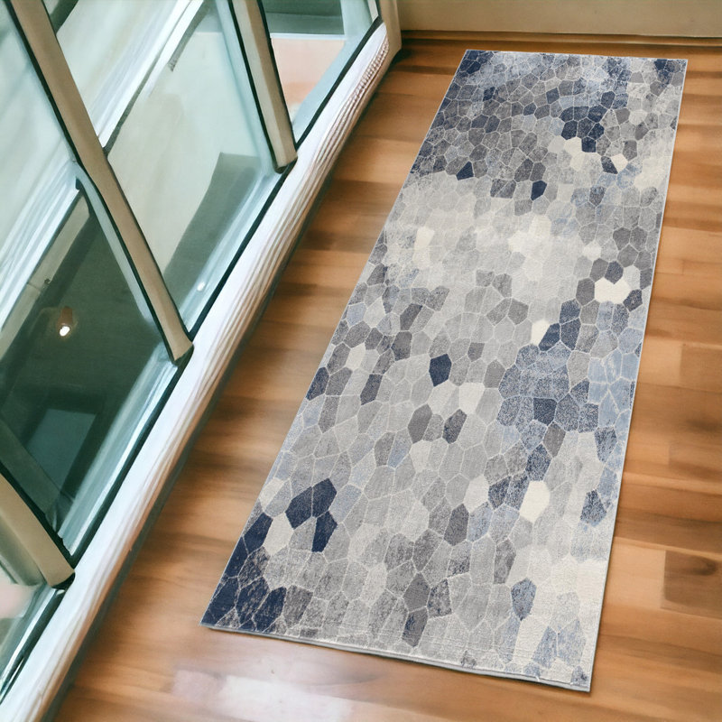 Tapis bleu marine 2 pi x 6 pi