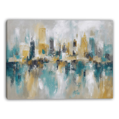 Golden District Haze Wrapped Canvas Wall Art