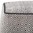 Brynn 18"W Handwoven Cotton Boho Square Pouf with Patterned Black and Natural Design-408291782