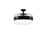 Futura Ceiling Lamp G Amber Brass Matt Black 1 E26 Ul