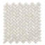 10.6" X 11.2" Herringbone Natural Shell Mosaic Tile