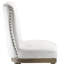 Chaise parsons rembourrée en lin beige-66619979-66619978