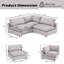 Canapé modulaire rembourré 3 pièces Nuccio-131636809