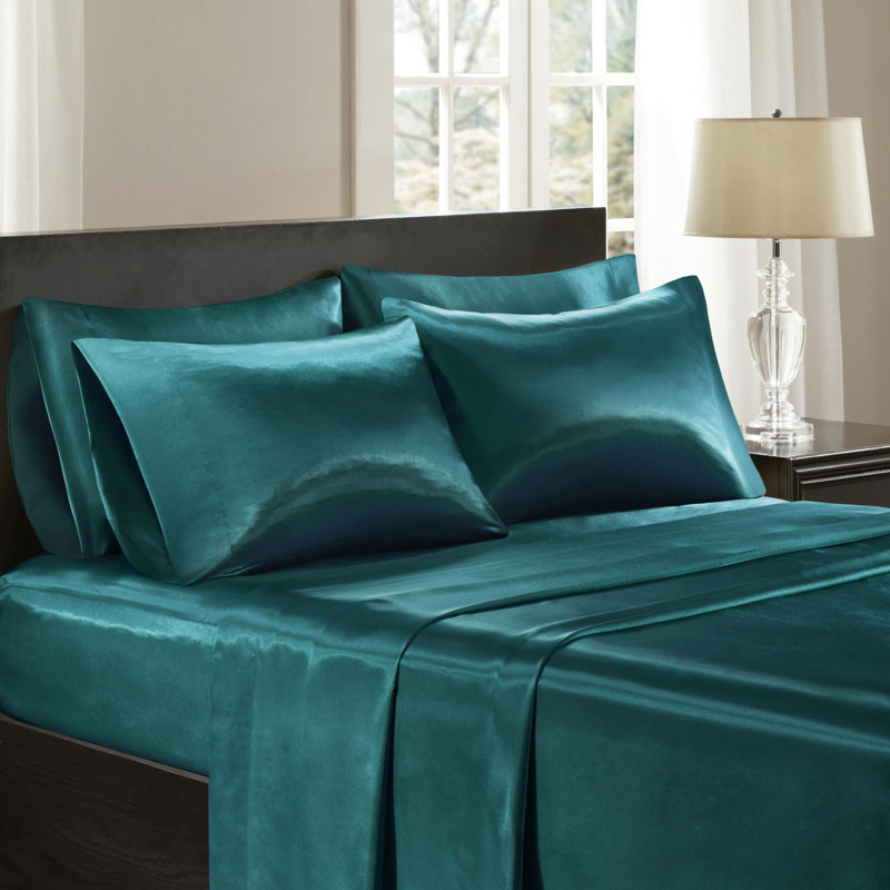 Light Gray Satin Standard Pillowcase Set