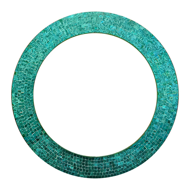 Miroir décoratif moderne et contemporain Gelantipy, Turquoise