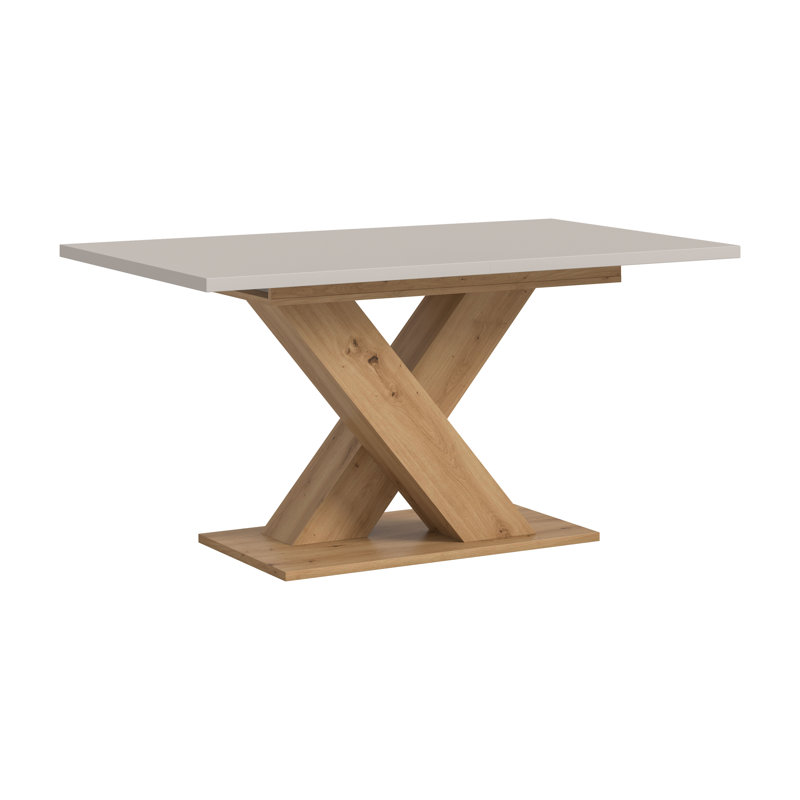Tavaris Oak Dining Table, Oak Wood/Cream