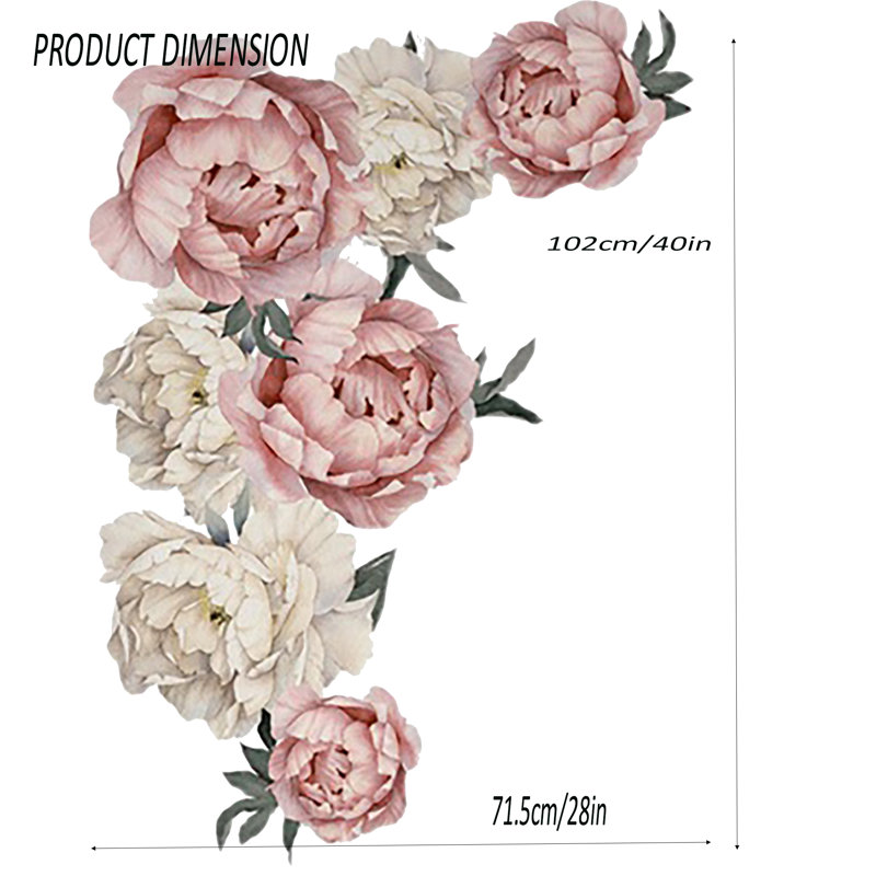 Adhésif décoratif pivoine rose Genda