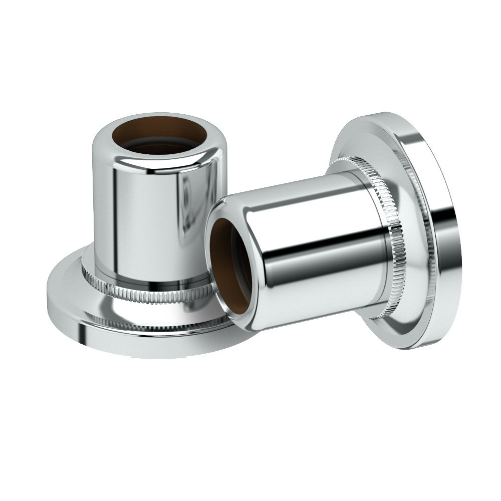 Tiara Shower Rod Ends | Pair of Wall Mount Flange (Set of 2) Gatco