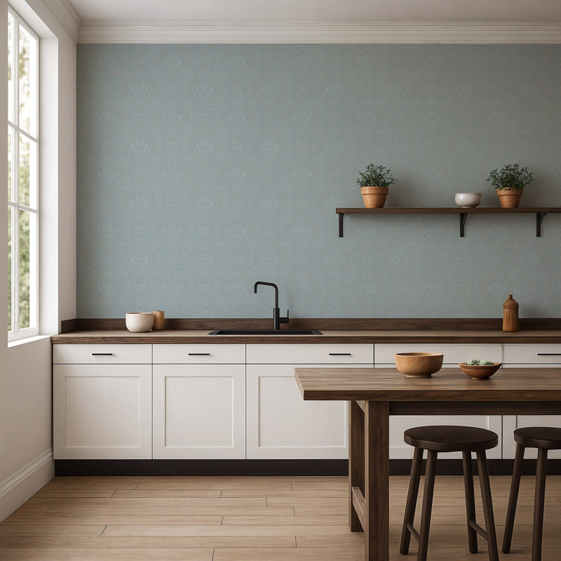 Papier peint Silky Poppy - Faded Denim