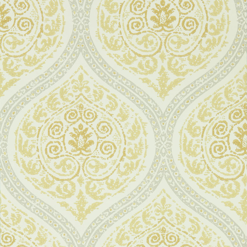 Madurai 10.05m x 52cm Matte Wallpaper Roll, Yellow