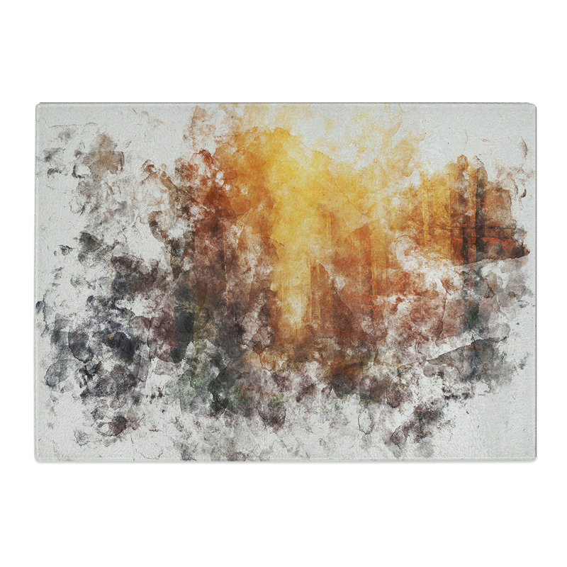 Tempered Glass Forest at Sunset Chopping Board, 20 cm x 28.5 cm