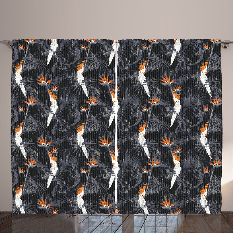 Mehl Polyester Semi Sheer Curtain Pair