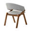 Chaise d'appoint en gris Moberg-712044801