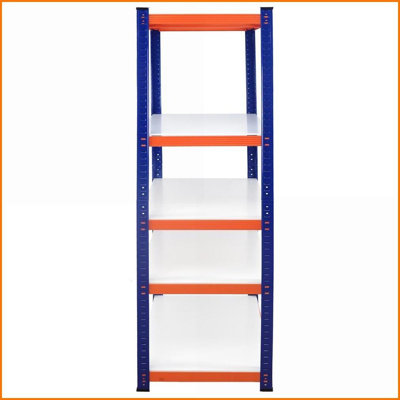 Garage Storage Shelves Heavy Duty 5-Tier Iron | 71"H x 35.4"W x 15.87"D | Orange
