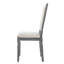 De 2 chaises, crème et gris patiné, forme rectangulaire, 2 lin + gris,