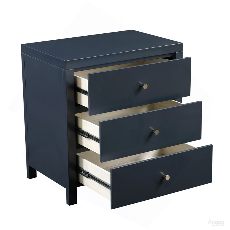 Nevarre 3-drawer Nightstand - Midnight Blue