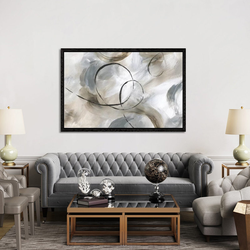 Allegro - Painting on Canvas, Black Framed, 152.5 cm H x 101.5 cm W