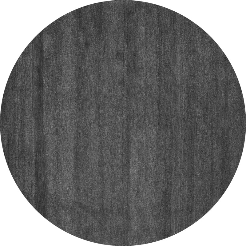 Lennards Machine Woven Chenille Area Rug in Light Gray/Dark Gray, Round 6'