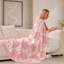 Couverture douce réversible en tricot à motif de nœuds rose pour lit de bébé, cadeau-126756312