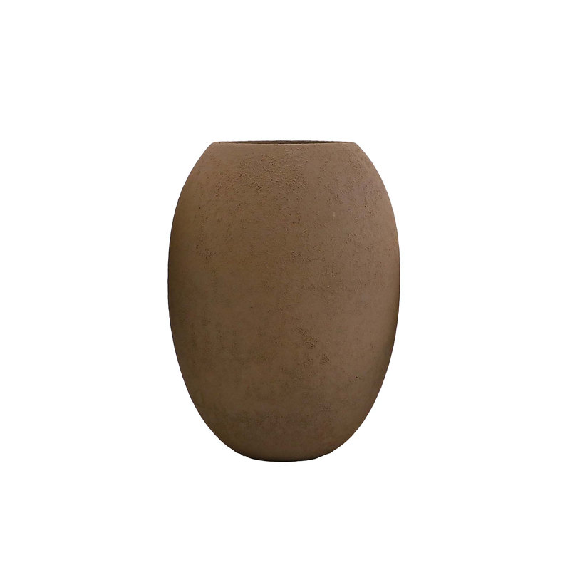 CERAMIC VASE, Brown, overall height- 28cm